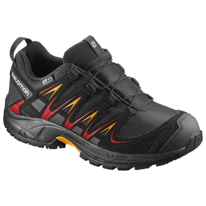 SALOMON XA PRO 3D CSWP J Philippines - Kids' Trail Running Shoes - Black | 431790-HJM